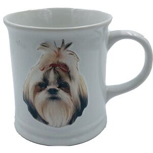 White Mug with Shih Tzu Design